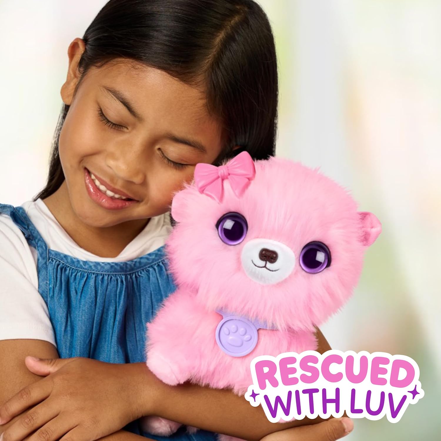 SCRUFFALUVS Pink Surprise Pet, Mystery Plush Toys, Stuffed Animals, Wash to Reveal 1 of 3 Rescue Surprise Toy Pets: Puppy, Bunny, or Kitty - Includes 8.7" Deluxe Carrier - Styles May Vary - Image 7