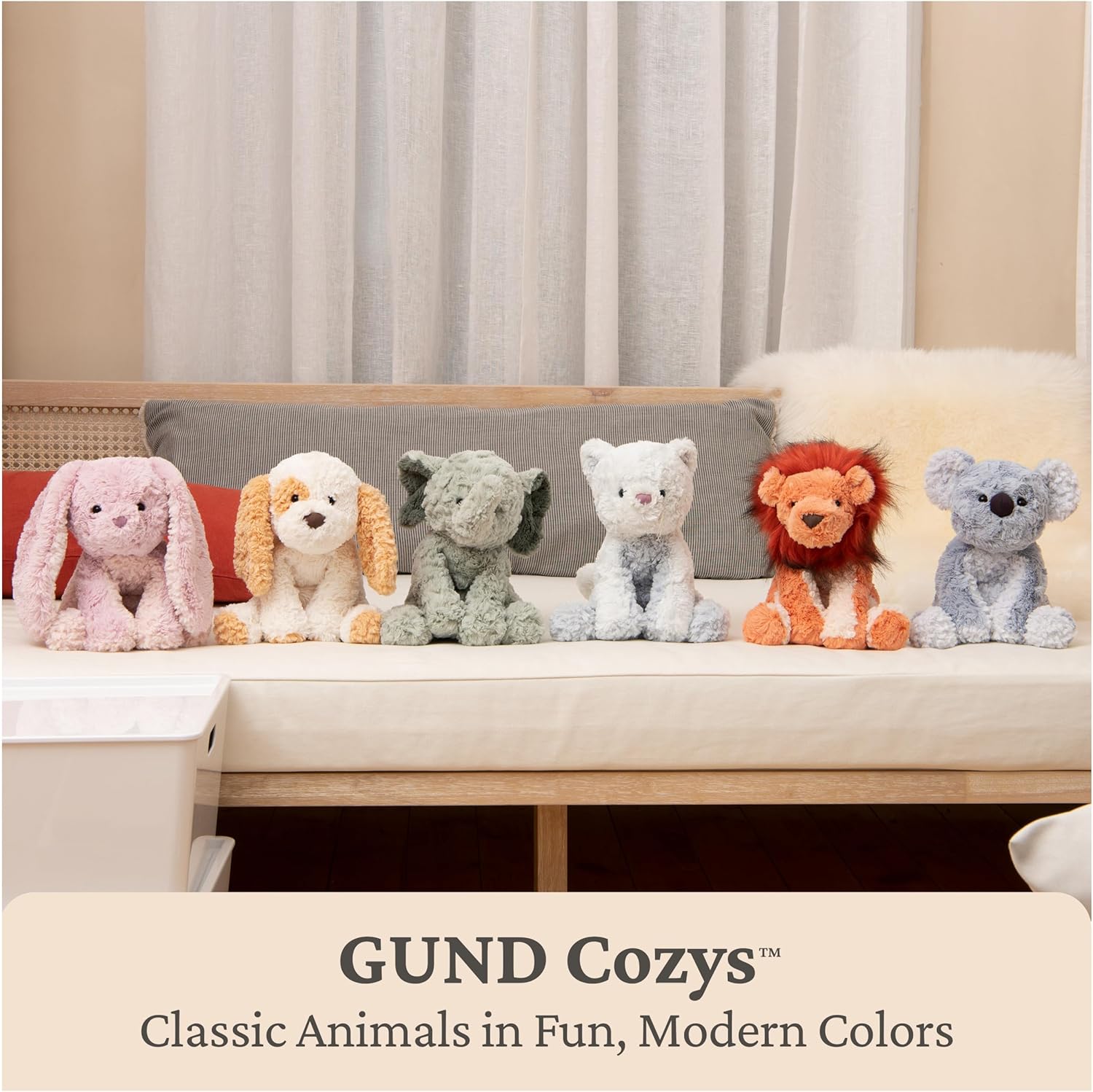 GUND Cozys Collection Cow, Stuffed Animal for Ages 0 and Up, Spring Decor Plush Toy, Cream/Blue, 10” - Image 6