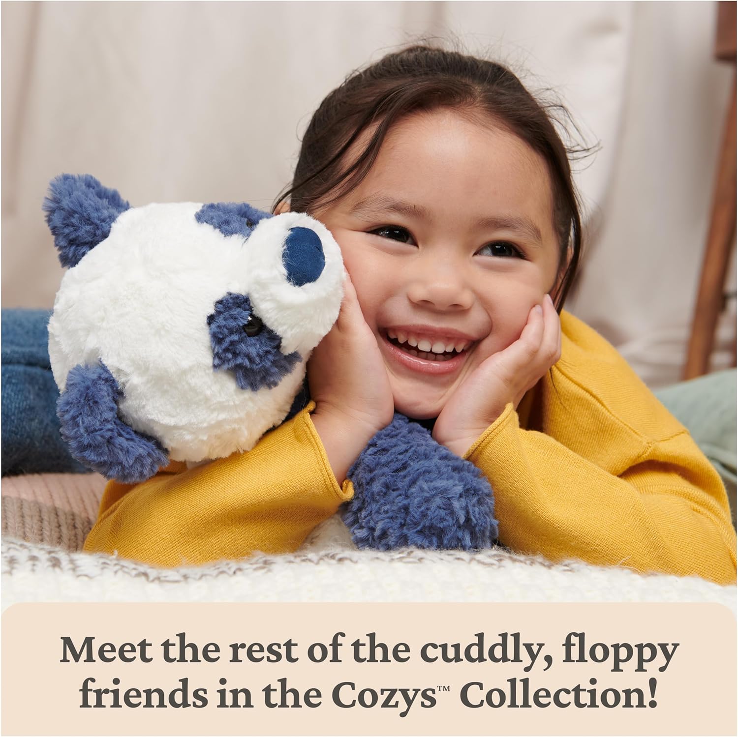 GUND Cozys Collection Cow, Stuffed Animal for Ages 0 and Up, Spring Decor Plush Toy, Cream/Blue, 10” - Image 7