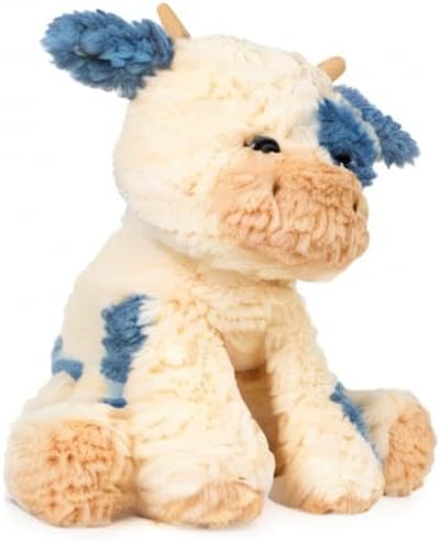 GUND Cozys Collection Cow, Stuffed Animal for Ages 0 and Up, Spring Decor Plush Toy, Cream/Blue, 10” - Image 9